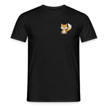 Fox geometrically colored - Men's T-Shirt - black - Front - AI Model Male 178 light (178cm)
