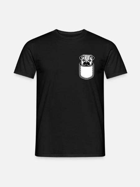 Mops - Männer T-Shirt - Schwarz