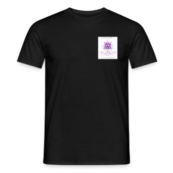 Fleur de Lotus et Spirale de Fibonacci - T-shirt homme - noir - Devant - AI Model Male 178 light (178cm)