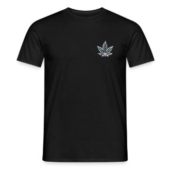 Feuille de cannabis Ganja - T-shirt homme - noir - Devant - AI Model Male 178 light (178cm)