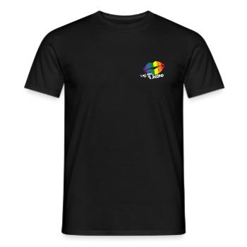 Tag der Liebe Kussmund LGBTQ Regenbogen - Männer T-Shirt - Schwarz - Vorne - AI Model Male 178 light (178cm)