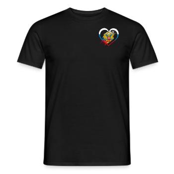 Russia Heart - Un cadeau unique - T-shirt homme - noir - Devant - AI Model Male 178 light (178cm)