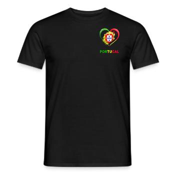 Portugal Heart - An extraordinary gift - Men's T-Shirt - black - Front - AI Model Male 178 light (178cm)
