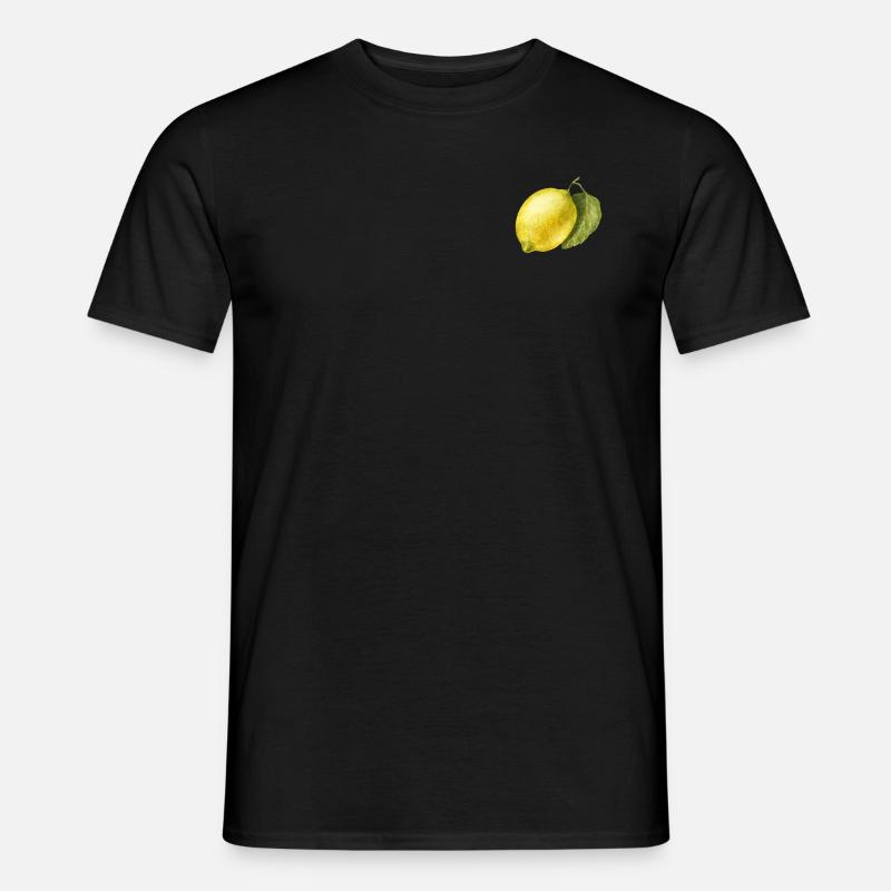 Zitrone - Männer T-Shirt - Schwarz