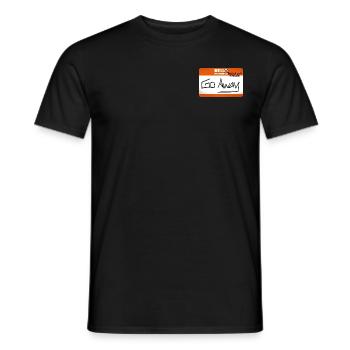 Go away - Men's T-Shirt - black - Front - AI Model Male 178 light (178cm)