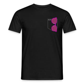Lunettes de soleil Cateye Doll-y-Girl Sac de poitrine - T-shirt homme - noir - Devant - AI Model Male 178 light (178cm)