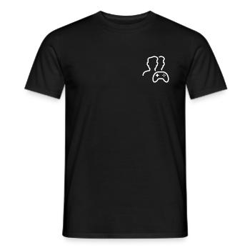 Twin Gamers Line Art on Tee - Men's T-Shirt - black - Front - AI Model Male 178 light (178cm)