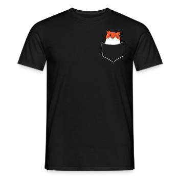 Cochon d’Inde - Poche En Poitrine / Poche Chemise - T-shirt homme - noir - Devant - AI Model Male 178 light (178cm)