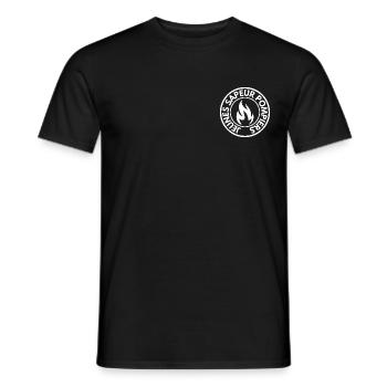 JEUNE SAPEUR POMPIERS BLANC - T-shirt homme - noir - Devant - AI Model Male 178 light (178cm)