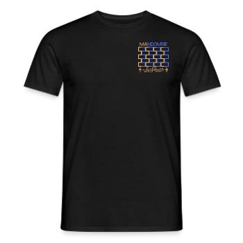 MANDOMBE design associé à croix Ankh - T-shirt homme - noir - Devant - AI Model Male 178 light (178cm)