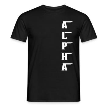 ALPHA - Men's T-Shirt - black - Front - AI Model Male 178 light (178cm)