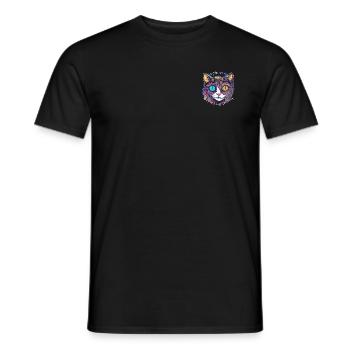 A little trippy but always pretty - Men's T-Shirt - black - Front - AI Model Male 178 light (178cm)