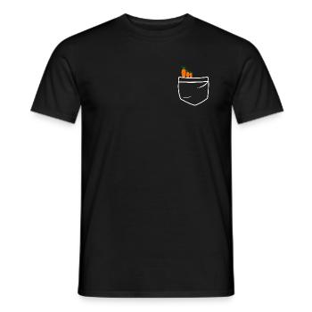 Carottes en imprimé poche - T-shirt homme - noir - Devant - AI Model Male 178 light (178cm)