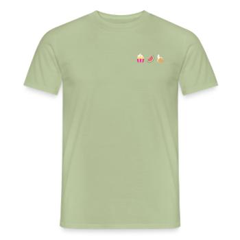 healthy food – good mood - Männer T-Shirt - Sage - Vorne - AI Model Male 178 light (178cm)
