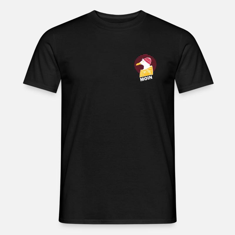 Ostfriesland | Möwe | Moin - Männer T-Shirt - Schwarz