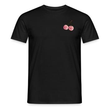 Cerises douces dans un design sucré – Parfait - T-shirt homme - noir - Devant - AI Model Male 178 light (178cm)