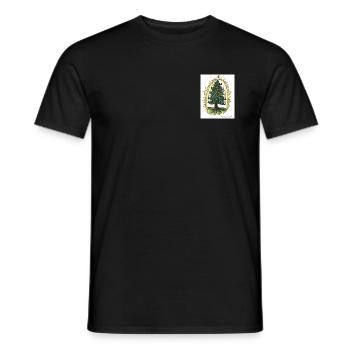 PEACE SEED CHRISTMAS TREE by Gudrun Kargl - Männer T-Shirt - Schwarz - Vorne - AI Model Male 178 light (178cm)