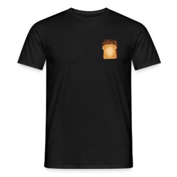 Toast au chocolat à la crème - T-shirt homme - noir - Devant - AI Model Male 178 light (178cm)