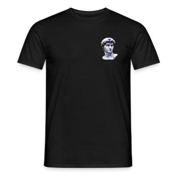 Buste cybernétique classique néon - T-shirt homme - noir - Devant - AI Model Male 178 light (178cm)