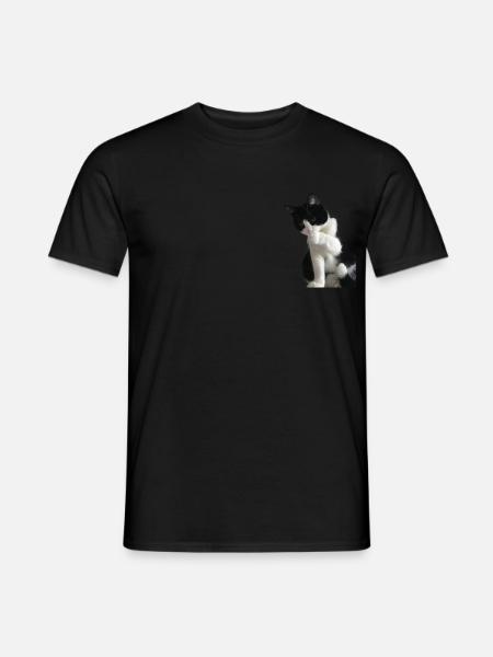 Cat black and white - Men's T-Shirt - black