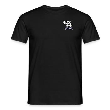 Fuck fake freinds - T-shirt homme - noir - Devant - AI Model Male 178 light (178cm)