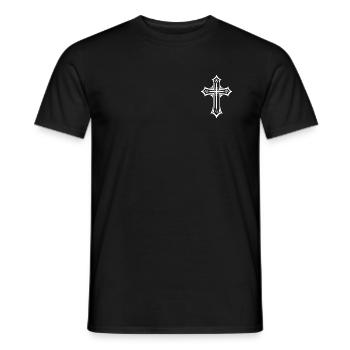 Christen Kreuz - Männer T-Shirt - Schwarz - Vorne - AI Model Male 178 light (178cm)