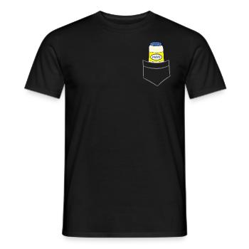 Mayonnaise - Dans la poche poitrine / poche chemise - T-shirt homme - noir - Devant - AI Model Male 178 light (178cm)