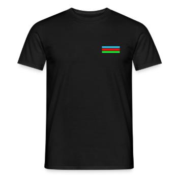 happy - Men's T-Shirt - black - Front - AI Model Male 178 light (178cm)