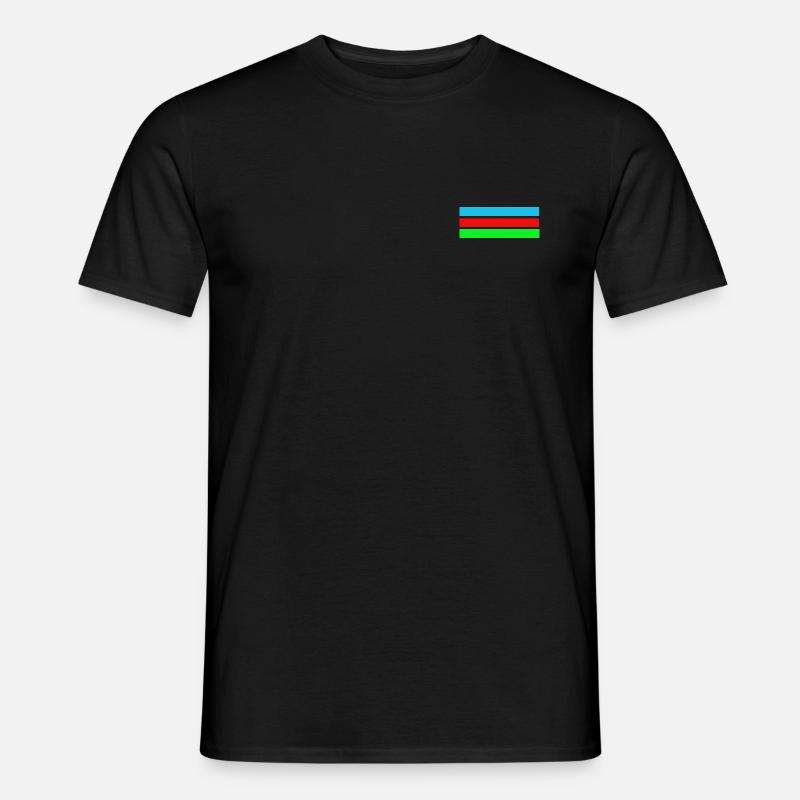glücklich - Männer T-Shirt - Schwarz