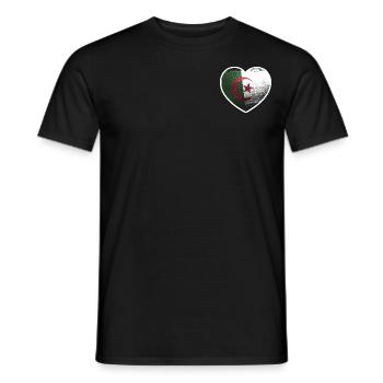 algerie drapeau dz - T-shirt homme - noir - Devant - AI Model Male 178 light (178cm)