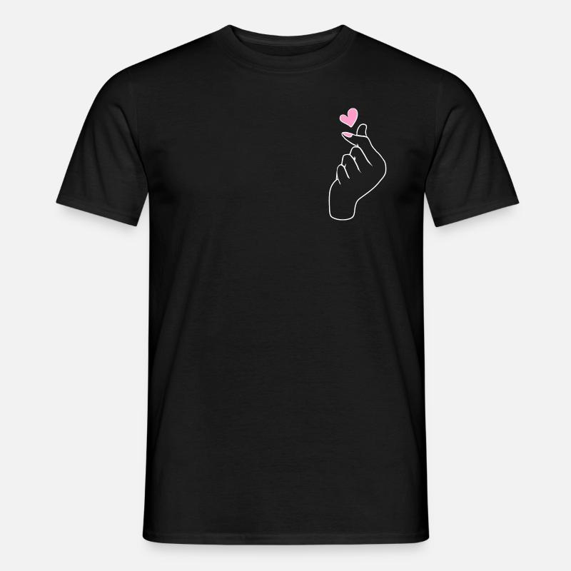 Kpop Korea K-Pop Herz - Männer T-Shirt - Schwarz