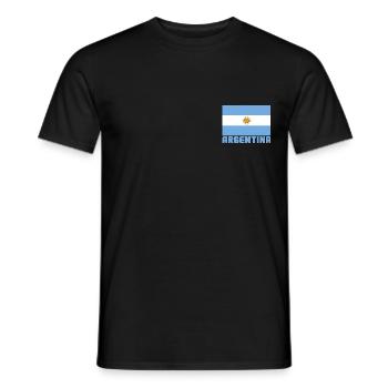 Argentinien - Männer T-Shirt - Schwarz - Vorne - AI Model Male 178 light (178cm)