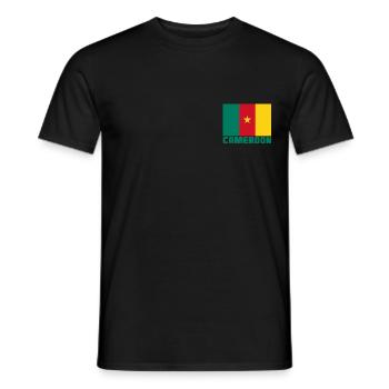Cameroun - T-shirt homme - noir - Devant - AI Model Male 178 light (178cm)
