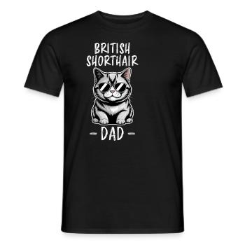 British Shorthair Dire Drôle de Chats Cadeau - T-shirt homme - noir - Devant - AI Model Male 178 light (178cm)