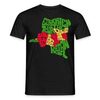 RDC REGIONS - T-shirt homme - noir - Devant - AI Model Male 178 light (178cm)