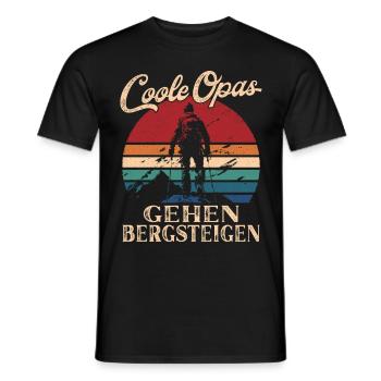 Cool Mpas Marche Alpinisme Rétro Papy - T-shirt homme - noir - Devant - AI Model Male 178 light (178cm)