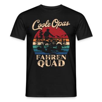 Cool Grand-père de conduite Quad Rétro Grand-père - T-shirt homme - noir - Devant - AI Model Male 178 light (178cm)