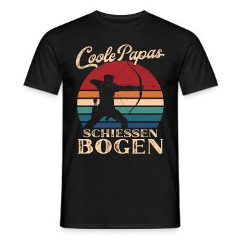 Cool Dads Shoot Bow and Arrow Dad Gift - Men's T-Shirt - black - Front - AI Model Male 178 light (178cm)