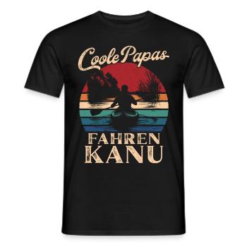 Cool Dads Canoë Rétro Papa Cadeau - T-shirt homme - noir - Devant - AI Model Male 178 light (178cm)