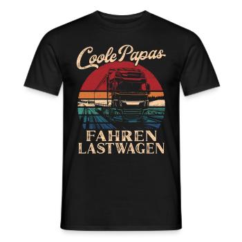 Cool Dads Driving Trucks Retro Dad Gift - Men's T-Shirt - black - Front - AI Model Male 178 light (178cm)