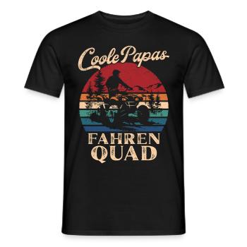 Cool Dads Conduite Quad Rétro Dad Cadeau - T-shirt homme - noir - Devant - AI Model Male 178 light (178cm)