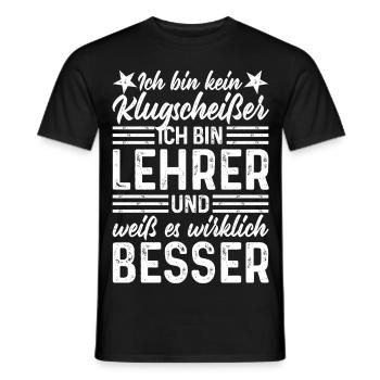 Lehrer lustige Sprüche - Ich bin kein Klugscheißer - Männer T-Shirt - Schwarz - Vorne - AI Model Male 178 light (178cm)