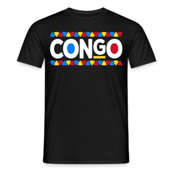 Kongolesische Flagge Kongo - Männer T-Shirt - Schwarz - Vorne - AI Model Male 178 light (178cm)