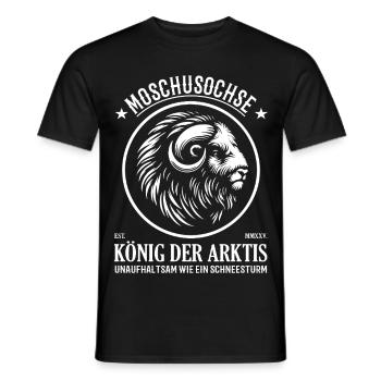 Moschusochse König der Arktis - Unaufhaltsam! - Männer T-Shirt - Schwarz - Vorne - AI Model Male 178 light (178cm)