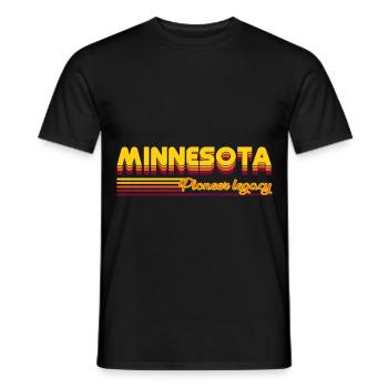 Minnesota États-Unis design - T-shirt homme - noir - Devant - AI Model Male 178 light (178cm)