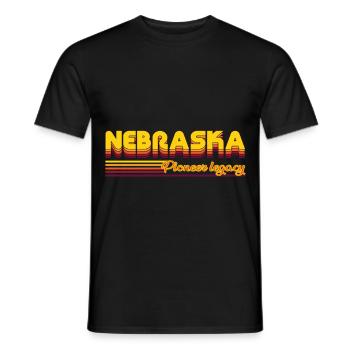 cool Nebraska États-Unis États design - T-shirt homme - noir - Devant - AI Model Male 178 light (178cm)