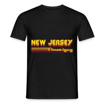 cool New Jersey USA states design - Men's T-Shirt - black - Front - AI Model Male 178 light (178cm)