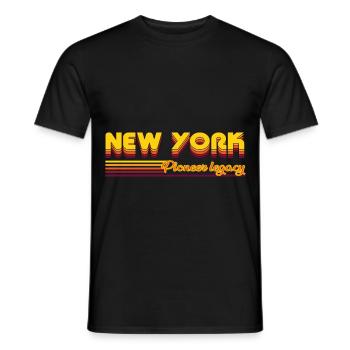 cool New York USA states design - Men's T-Shirt - black - Front - AI Model Male 178 light (178cm)