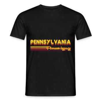 cooles Pennsylvania USA Bundesstaaten Design - Männer T-Shirt - Schwarz - Vorne - AI Model Male 178 light (178cm)