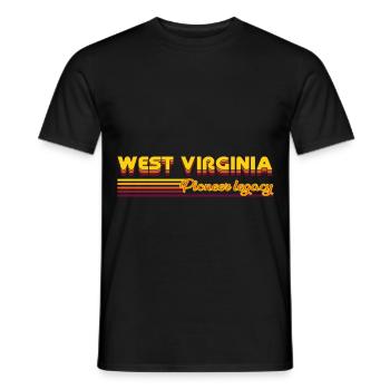cooles West Virginia USA Bundesstaaten Design - Männer T-Shirt - Schwarz - Vorne - AI Model Male 178 light (178cm)